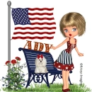 Girl with Flag