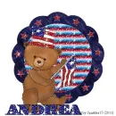 Cute USA Bear - Andrea