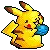 Pikachu and his oran berry