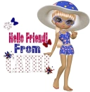 Girl in Red, white & blue-Cathi