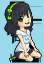 girl crossing leg