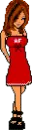 red dress