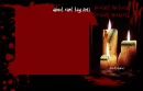The scared candles with blood