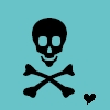skull with heart.