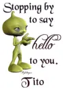 Stopping by to say hello