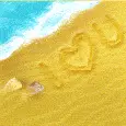 i love you in the beach 