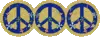 Glitter peace signs