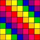 Rainbow Squares Background