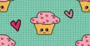 Kawaii Cupcake Background