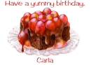 Birthday Cake With Cherries