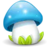 blue mushroom