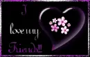 Purple I love my friends