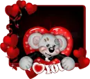 Red heart framed Teddy bear