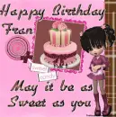 Happy Birthday - Fran - fg -  august - bir