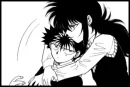Kurama hugs Hiei