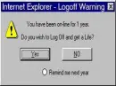 Log Off Warning