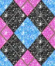blue pink and black argyle background