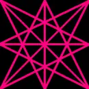 pink 3d star on black