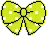 Medium Sized Green Bow With White Polka Dots.