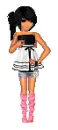 Girl Doll Black and White Babydoll T-Shirt
