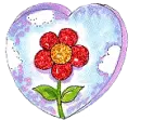 Red Flower Heart