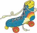 Rainbow Rollerskates