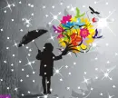 Child in rain