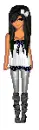 Girl Doll Black and White Theme