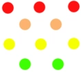 rainbow polkadot