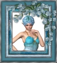 Woman in the picture frame
