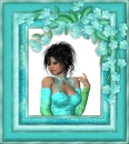 Woman in the picture frame