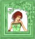 Woman in the picture frame