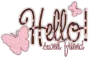 hello- sweet friend