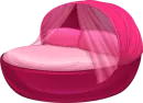 Pink bed