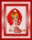 Woman in the picture frame