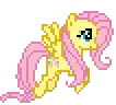 fluttershy flying pixel