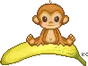 Monkey on a leaf