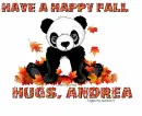 Fall Panda Bear - Andrea