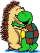 turtle hugs lion