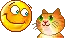 kitten loves smiley