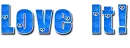 Lobe It Blue Text