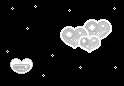 Black background with Hearts