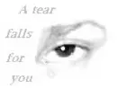 a tear from her eyes