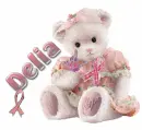 cute cancer hope pink bear Delia