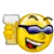 drunk smile