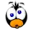 Penguin taking with snow
