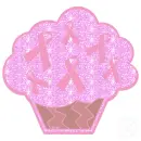Pink ribbon cupcake