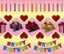 happy birthday seamless glitter background