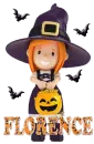 FLORENCE cute haloween glitter witch