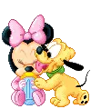 Baby Pluto and Minnie